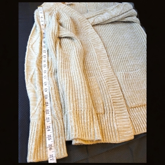 St. John's Bay - Oversize Knit Cardigan Sweater - Cream - Tan - Picture 6 of 6